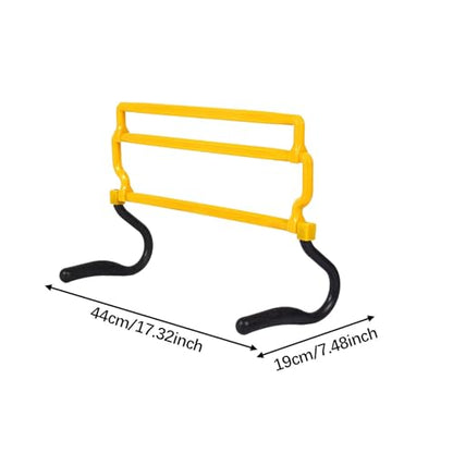Speed Hurdles for Agility Training, Adjustable 4-Height Sports Hurdles (15-36cm/6-14in), Yellow