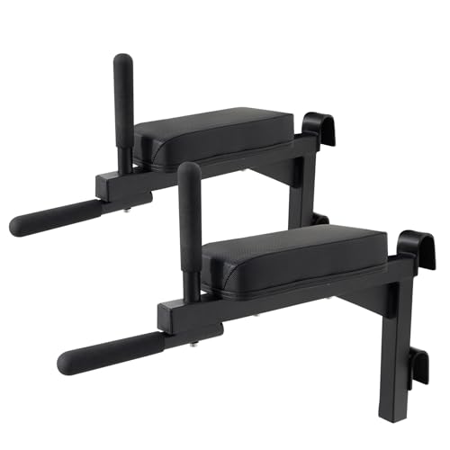 Swedish Ladder Dip Bar Attachment, Fits TS003A Ladder, Wood Stall Bar for School, Physical Therapy and Gymnastics, Multi-grip