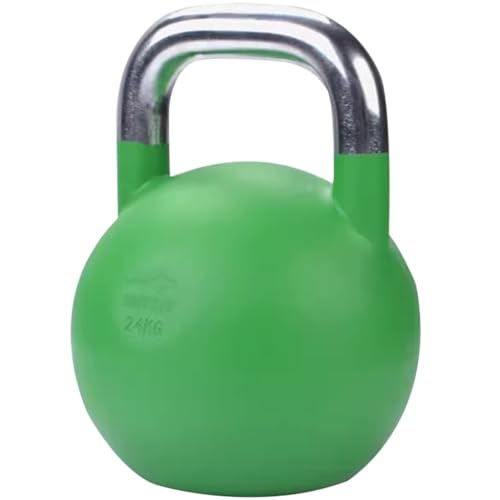 Kettlebell Weights Men's Muscle Training Competitive Kettle Ball, Gym Steel Dumbbell, Squat/Push-up/Deadlift, Fitness Equipment(Green-24kg)