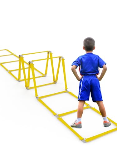 Tangle-Free Agility Ladder for Kids/Athletic – Multi-Use Speed Training Ladder for Footwork Drills/Football/Soccer/Boxing - Agility Equipment for Workout/Exercise/Fitness – 10 Rung