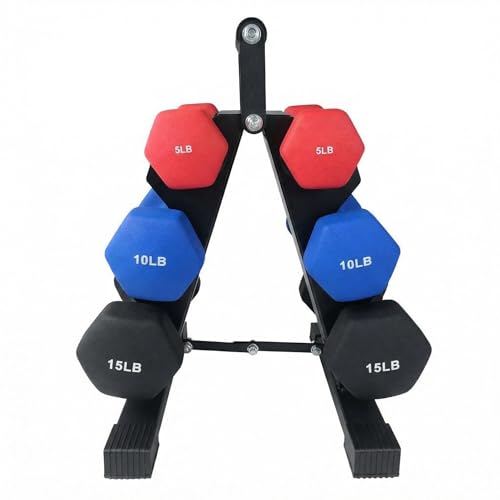 Dumbbell Weight Set for Women, Hex Neoprene Coated Dumbbell Sets,Hand Weight Set for Home Gym,Pairs - size: 5+10+15 LB