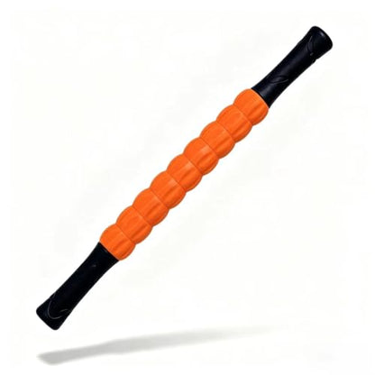 Muscle Roller Stick - A Full-Body Massage Roller that Can Relieve Muscle Soreness, Cramps and Tension After Exercise. It is a Handheld Physical Therapy and Recovery Tool（Black and Orange） - color: Orange