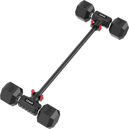 Dumbbell Converter - Turn Dumbbells into Barbell Set, Up to 220LB Capacity