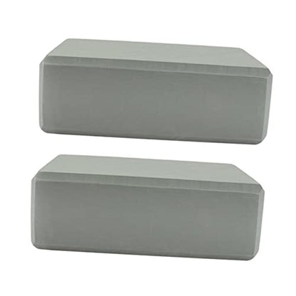 TOYANDONA 2pcs High Density Yoga Blocks Skidproof Eco-friendly Eva Yoga Pillow Brick for Balance Stretches Grey