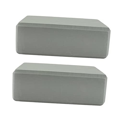 TOYANDONA 2pcs High Density Yoga Blocks Skidproof Eco-friendly Eva Yoga Pillow Brick for Balance Stretches Grey