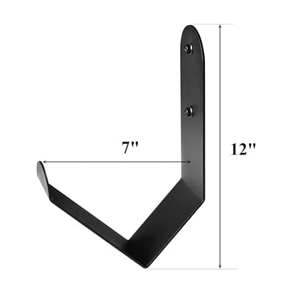 Iron Battle Rope Storage Rack, Wall Mount, Black, 1 Count, Minimalist Style, Solid Pattern, 2.9" x7.5" x11.4", 10kg Max Weight, Home, Garage, Commercial Gym