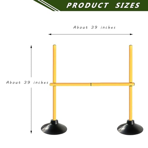 TNZMART 3.3 FT Agility Poles Adjustable Hurdles for Soccer Football Speed Training Equipment Track and Field - color: Yellow, style: 6 groups