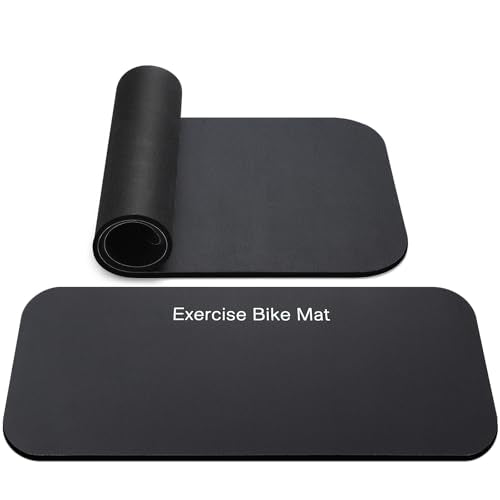 TOBWOLF Non-Slip Mat Compatible with Peloton Bike, Concept 2 Rowing Machine - color: 6mm Vibration Absorbing Exercise Bike Mat