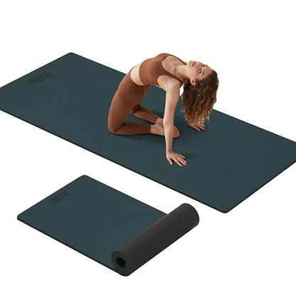 Extra Thick 12mm TPE Exercise Yoga Mat with Strap, 72"L x 24.8"W Non-slip Workout Mat for gymnastics, Pilates, Home, Workout, Gym Floor Fitness