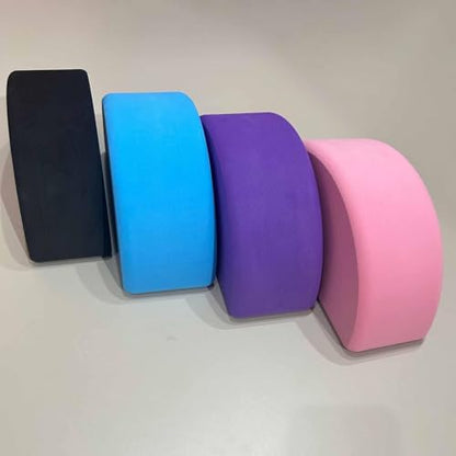 Half Round Yoga Block,Half Moon Balance Block,Multifunctional Exercise Brick Prop AntiSlip for Home Gym Workout Training - color: Blue