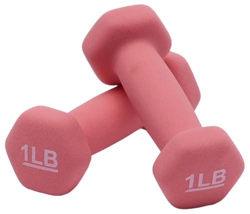 Amazon Basics Neoprene Dumbbell Hand Weights for Exercise and Muscle Toning - style: 1 Pound, Pair