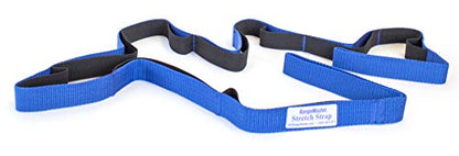 RangeMaster Stretch Strap with Exercise Guide│ Versatile Multi-Loop Strap Perfect for Yoga, Pilates, and Physical Therapy │ Portable │ Helps Improve Flexibility