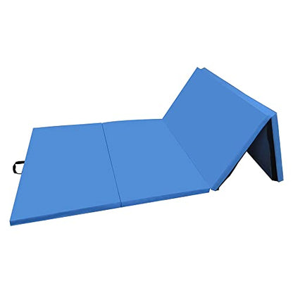 BalanceFrom Fitness GoGym 120x48in Extra Thick Anti Tear High Density All Purpose Aerobic Gymnastics Mat with Velcro Carrying Handles