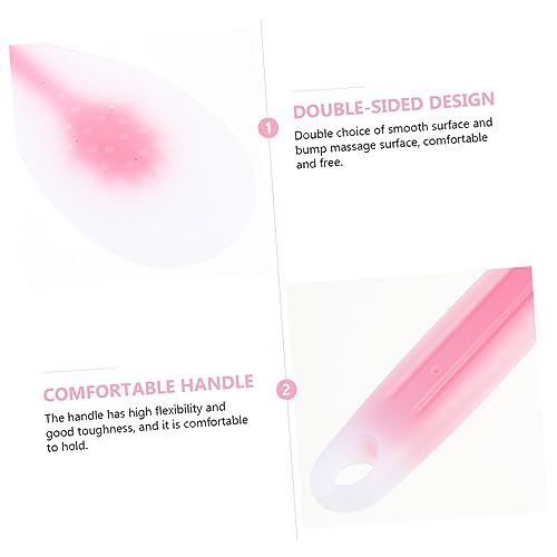 Silicone Meridian Pat Massage Tool Extended Body Care for Muscle Relaxation and Acupoint Grade Material Portable Whole Body Patting Stick with Meridian Chart