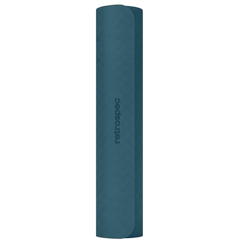 Retrospec Zuma Yoga Mat 6mm Thick Non-Slip TPE Exercise Mat | Cushioned Workout Mat for Yoga Pilates and Home Stretching | 72 x 24 with Carrying Strap