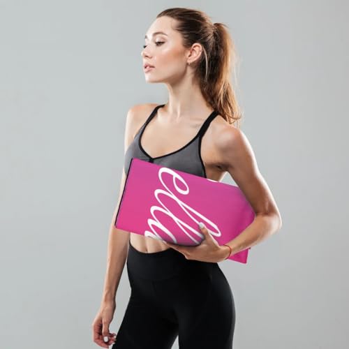 Custom Name Yoga Mat,Personalized Travel Yoga Exercise Mat,Non Slip,Perfect for Kids & Adults,Gradient Color D Series