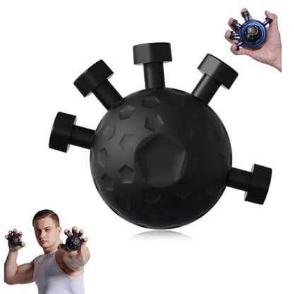 Finger Grip Strengthener,2026 New Hand Forearm Ball Strengthener Wrist Strengthening Guitar Finger Gripper Finger Exerciser Gripper Tool for Gym, Piano and Guitar Training - color: Black