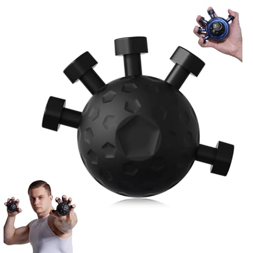 Finger Grip Strengthener,2026 New Hand Forearm Ball Strengthener Wrist Strengthening Guitar Finger Gripper Finger Exerciser Gripper Tool for Gym, Piano and Guitar Training - color: Black