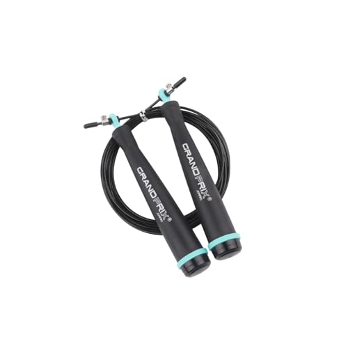 Jump Rope for Men and Women (Grand Prix Ultra Speed Series) – Adjustable Wire Rope for CrossFit, Boxing, and Fitness Training – Smooth, Fast, Tangle-Free Rotation (Made in Korea) - color: Black/Mint