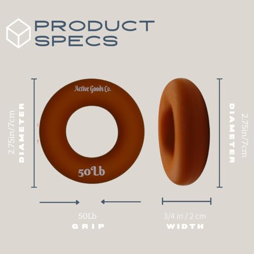 Hand Exerciser - PROFESSIONAL GRADE, Set or Single, Different Sizes. Visit to see more! Bague classique en silicone parfaite pour améliorer la force, la puissance et la vitesse dans les poignets. - size: 13 Single Ring - 2.5 in - 50 lb