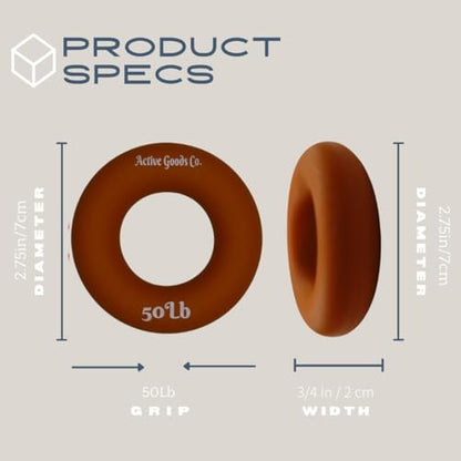 Hand Exerciser - PROFESSIONAL GRADE, Set or Single, Different Sizes. Visit to see more! Bague classique en silicone parfaite pour améliorer la force, la puissance et la vitesse dans les poignets. - size: 13 Single Ring - 2.5 in - 50 lb