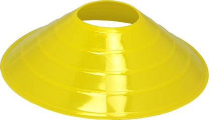 BlueDot Trading High Visibility Sports Cones for Agility Training, Soccer, Football, Field Cone Boundary Markers for Adults, 20-Pack, Yellow with Holder