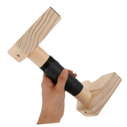 Toyvian Wooden Push up Bars Parallettes with Non-slip Base, Beech Wood Calisthenics Equipment for Strength Training and Handstand Practice, 30cm Pair for Home Gym Fitness