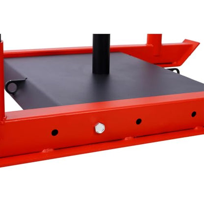 Weight Training Sled for Speed & Strength, Heavy-Duty Push Pull Fitness Sled with Harness & Straps, Compatible with 1" & 2" Plates, Steel Power Sled for Outdoor & Gym Training,Red - color: Red