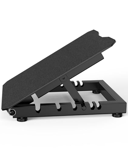 Steel Slant Board for Calf Stretching, 600lbs Capacity Incline Board with Full-Surface High-Grip Tape, 5-Level Adjustable Squat Wedge for Plantar Fasciitis, Home Gym & Physical Therapy