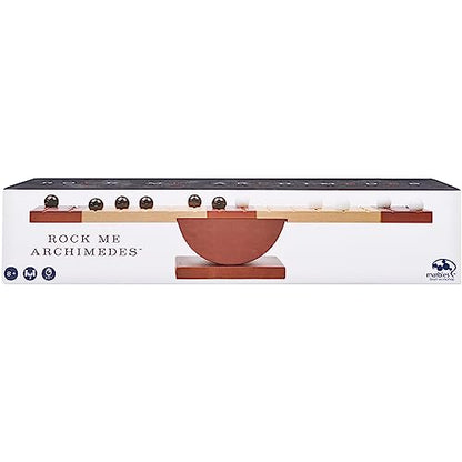 Rock Me Archimedes, Balancing Strategy Puzzle Marbles Family Board Game Retro STEM Learning Educational Toy, for Adults and Kids Ages 8 and up