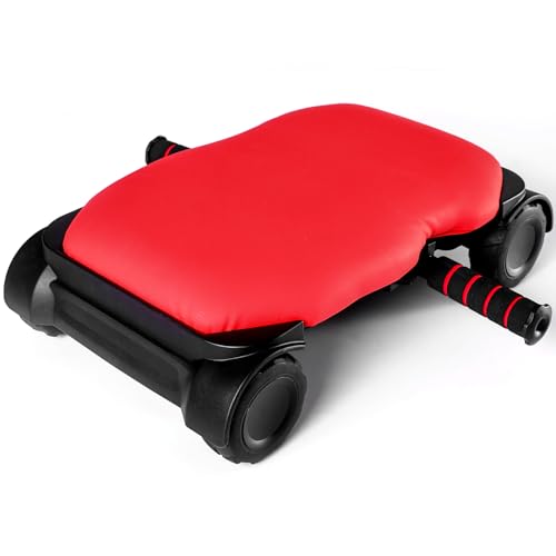 RedSwing Automatic Rebound Abdominal Wheel, 4-Wheel Roller Abdominal Trainer, Core Workout Ab Roller Wheel for Plank, Red