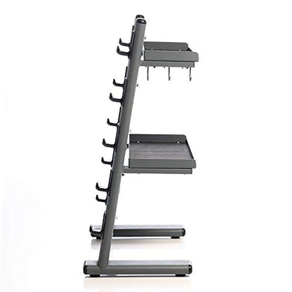 Power Systems Black Chrome Cable Attachment Storage Rack Heavy Duty Gym Organizer for Bars and Accessories, Mobile Rack for Home Gym, Fitness Studio and Commercial Equipment Storage