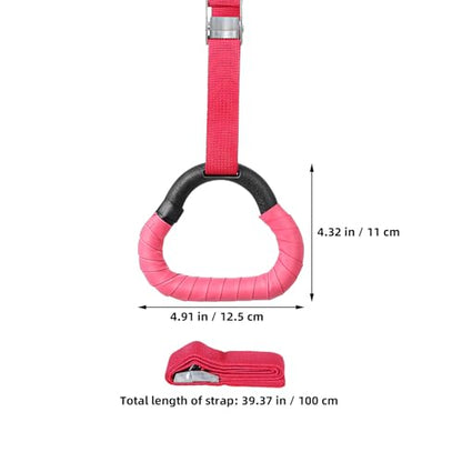 Homoyoyo Gymnastics Rings Set 2 Pairs with Adjustable Straps, Blue and Red Gym Rings for ’s Physical Coordination and Strength Training, Home Fitness Equipment for Boys