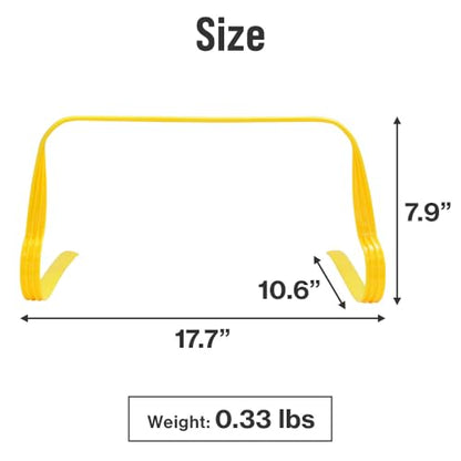 Japard Ultra Durable Agility Hurdles for Athletes of All Skill Levels, 6pcs of 7.8 inch Tall Hurdles, Bright Yellow Color, Made of Durable, Composite Materials, Easy to Set up & Transport