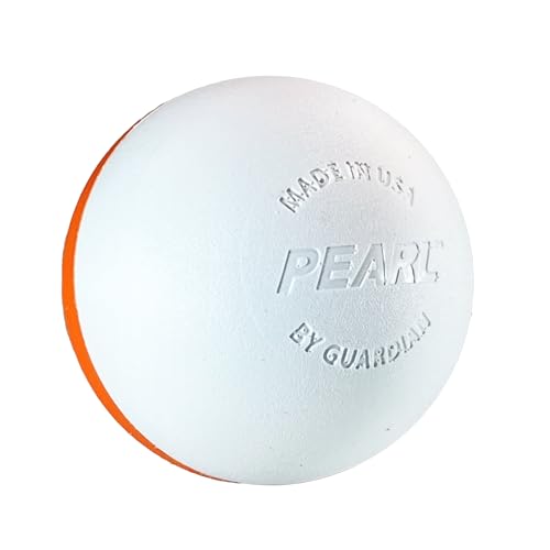 Pearl Guardian Sports Dual X Greaseless Lacrosse Balls - Dual Color Design for Better Tracking - SEI Certified to Meet NOCSAE & NCAA Standards - Made in USA - color: White + Orange, size: 10 Pack