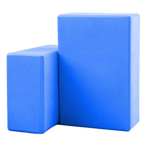 Yoga Blocks 2 Pack, Lightweight Premium EVA Foam Yoga Blocks, Non Slip Supportive Foam Blocks for Yogi, Pilates, Stretching and Meditation, Women Men Yogi Beginners Accessories - color: Dark Blue