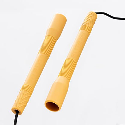 Elite Jumps Fit Rope or Fitness - Premium 4mm Pvc Speed Jump Rope - Indoor and Outdoor Exercise - Adjustable Cables, Aerobic Exercise, Gym & Home Fitness Workouts & More