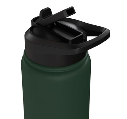 Wall Balls Broke Me Funny Functional Fitness Race Training Stainless Steel Insulated Water Bottle - color: Dark Green
