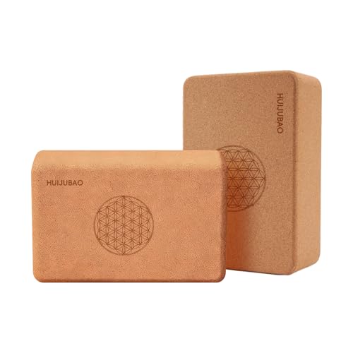 Cork Yoga Block, High Density Non-Slip Support Blocks for Balance, Dance, Pilates, Fitness Training