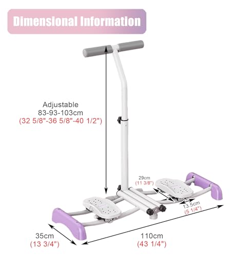 Ski Training Machine Elderly Women Thigh Training Machine, Pelvic Floor Exercise Equipment 330LB Load-Bearing, Fitness Beginner Slimmer, Rotating Legs Trainer