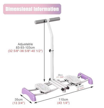 Ski Training Machine Elderly Women Thigh Training Machine, Pelvic Floor Exercise Equipment 330LB Load-Bearing, Fitness Beginner Slimmer, Rotating Legs Trainer