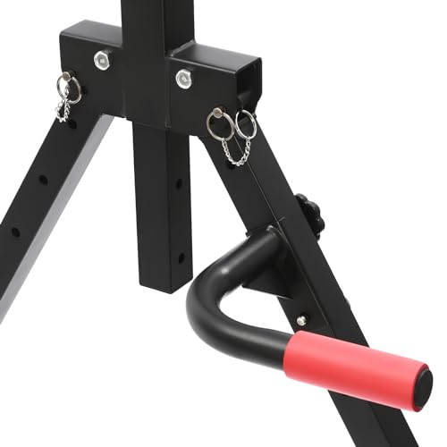 Foldable Power Tower Dip Station Pull Up Bar, Adjustable Multifunction Power Tower Dip Bar Station, Workout Pull Up Tower Station Gym Strength Training Equipment, Support 440LBS