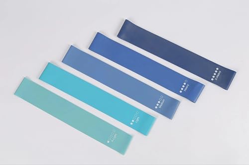 Edemsport Resistance Latex Loop Bands Set of 5 – Exercise Bands for Yoga, Pilates, Strength Training, Rehab & Home Workouts