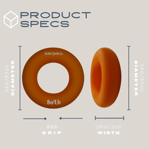 Hand Exerciser - PROFESSIONAL GRADE, Set or Single, Different Sizes. Visit to see more! Bague classique en silicone parfaite pour améliorer la force, la puissance et la vitesse dans les poignets. - size: 15 Single Ring - 3.5 in - 80 lb