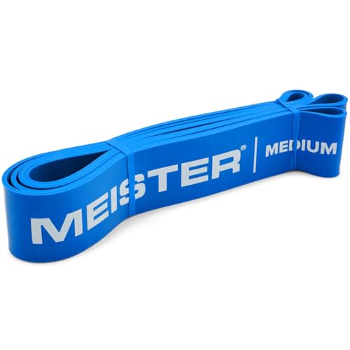 Meister X Band Comfort-Width 41" x 2" Resistance Bands - X-Wide Premium Loop Bands - style: Medium / Blue