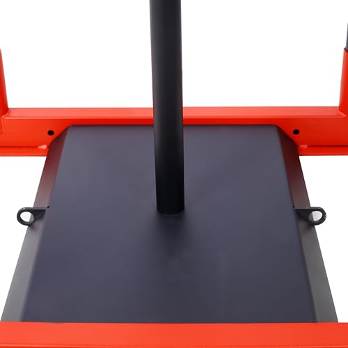 Gecheer Heavy-Duty Fitness Sled for Strength Training & Speed Work – Compatible with 1-inch and 2-inch Weight Plates, Adjustable Push/Pull Design for Muscle Building and Explosive Power
