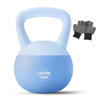 Soft Kettlebell - Cushioned Impact-Resistant Base and Anti-Slip - color: Blue