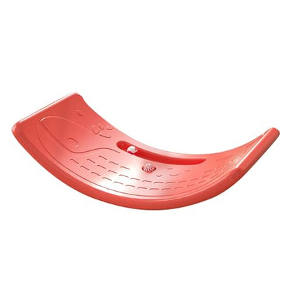 Wobble Balance Board, Kids Rocker Board Plastic Load Bearing 50kg 110.2lb Children's Wobble Board Balance Training Board for Exercise Indoor Birthday Gift - color: Red