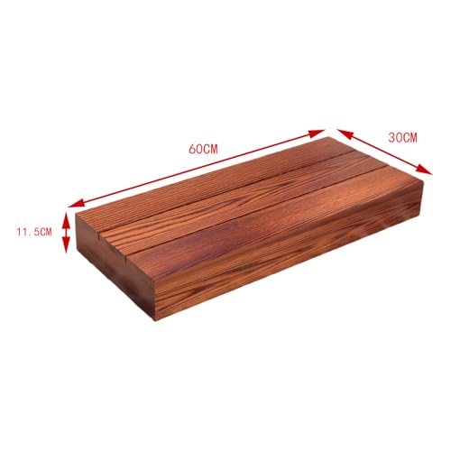 Step Bed Platform for Adults and the Elderly, Solid Wood Mobility Stepping Stools, Non-Slip Prefab Porch Steps for Outdoor Use(60 * 30 * 11.5cm)