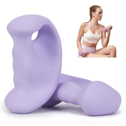 HXD-ERGO Ergonomic Dumbbells Weights Set-Hand Weights for Women at Home, Ear Dumbbells Weights for Pilates, Yoga, Jogging,StrengthTraining - color: 3 LBS